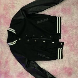 Black high-school bomber jacket